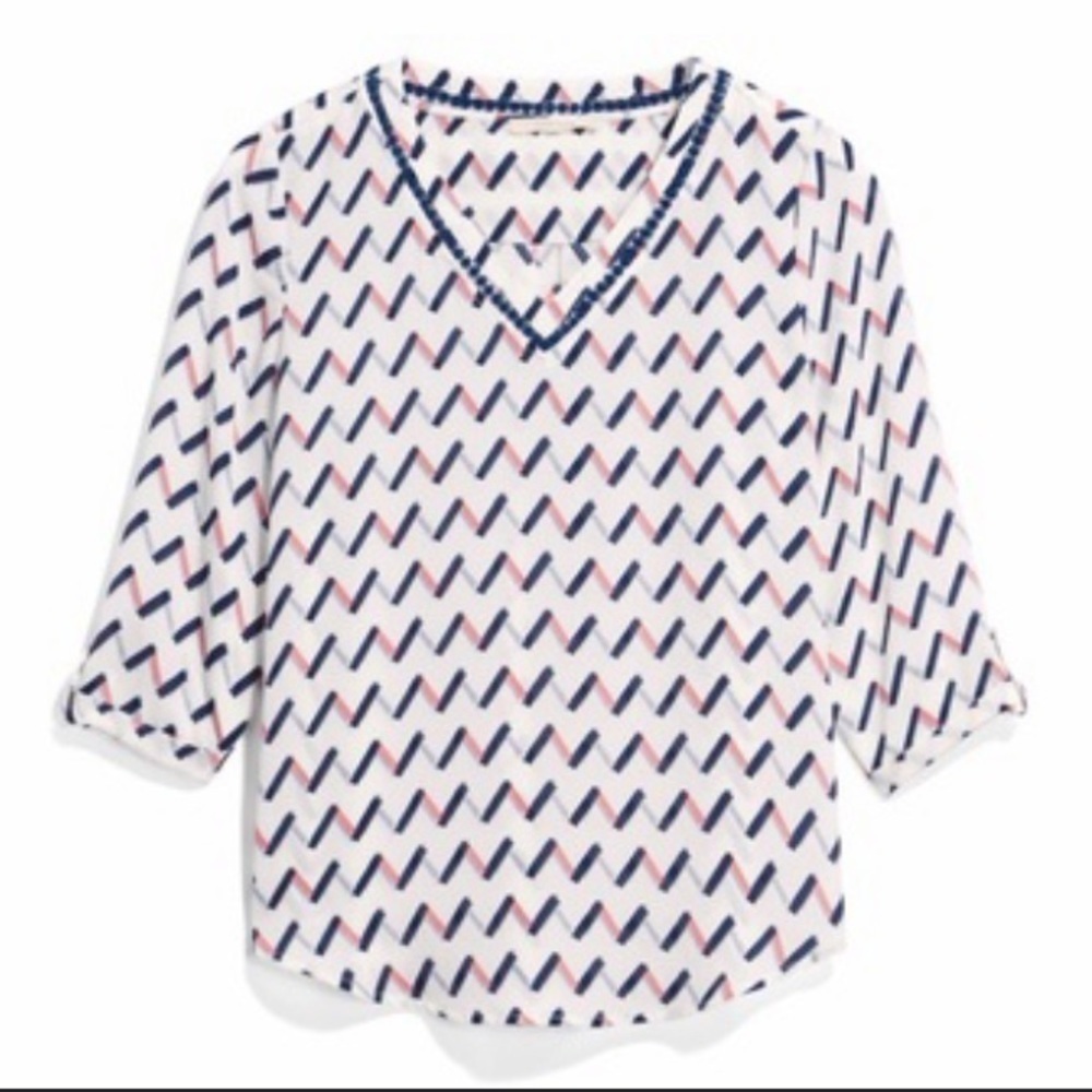 Stitch Fix 41 Hawthorn Carlona Crochet Detail Top, New with Tags